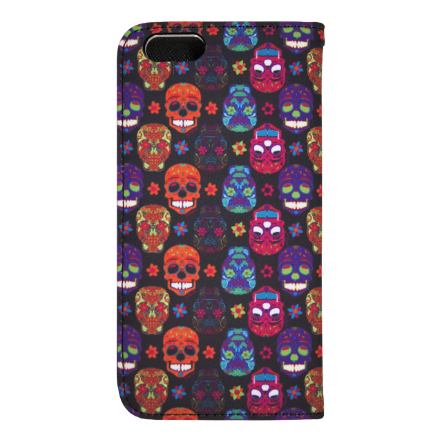 【iPhone6s/6 ケース】YAKPAK ウォレットケース for iPhone6s/6 (Hippie Skulls Black)goods_nameサブ画像