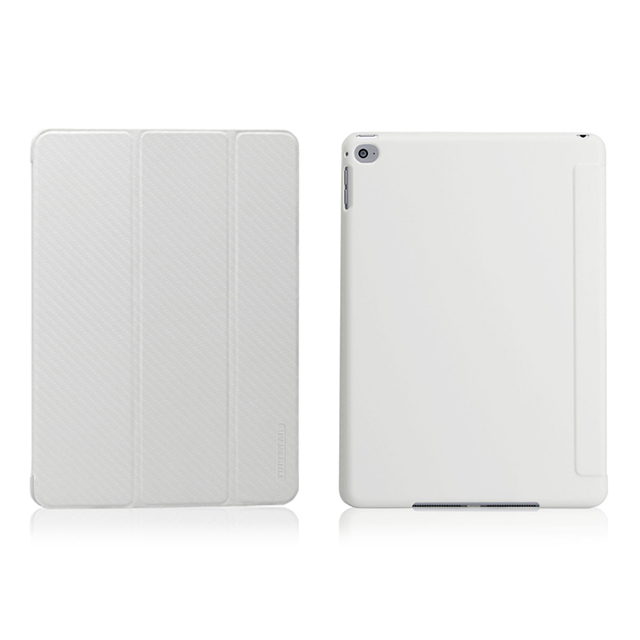 【iPad Air2 ケース】CarbonLook SHELL with Front cover (カーボンホワイト)goods_nameサブ画像