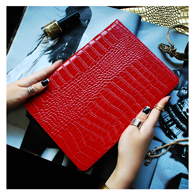 【iPad Air2 ケース】Vivid Croco Diary (レッド)goods_nameサブ画像