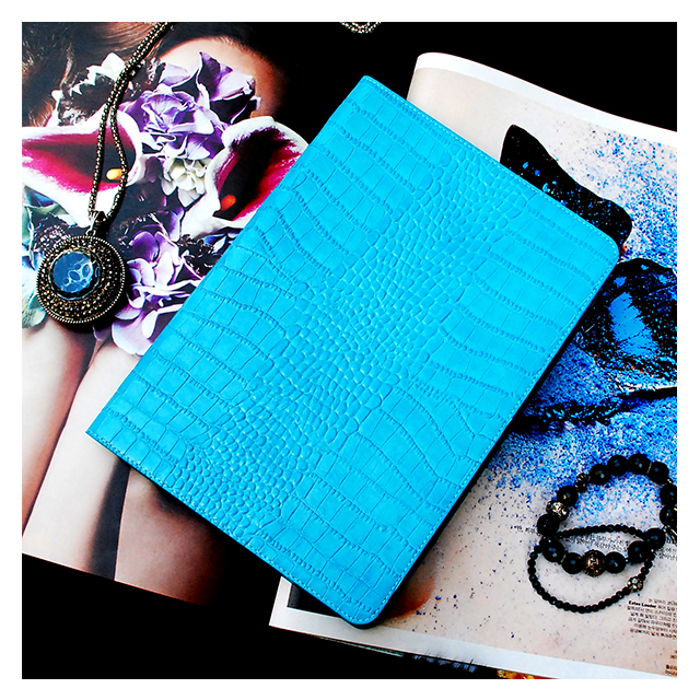 【iPad Air2 ケース】Vivid Croco Diary (コーラルブルー)goods_nameサブ画像