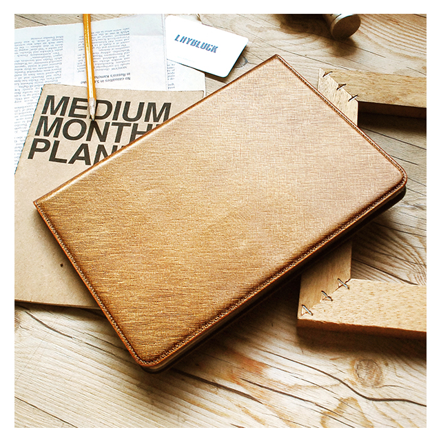 【iPad Air2 ケース】Saffiano Flip Case (ゴールド)goods_nameサブ画像