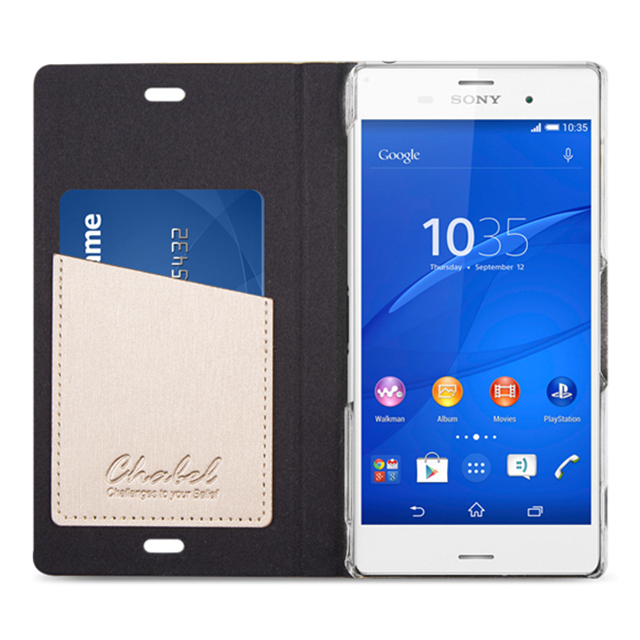 【XPERIA Z3 ケース】Metal Square Cover Diary (パープル)goods_nameサブ画像