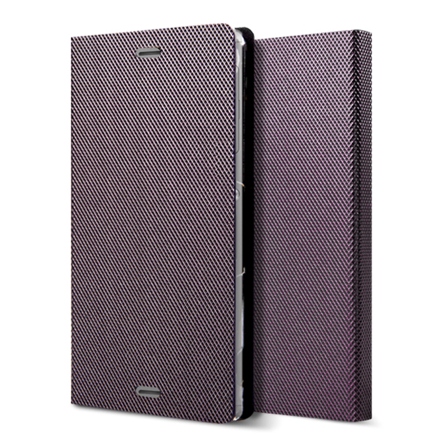 【XPERIA Z3 ケース】Metal Square Cover Diary (パープル)goods_nameサブ画像