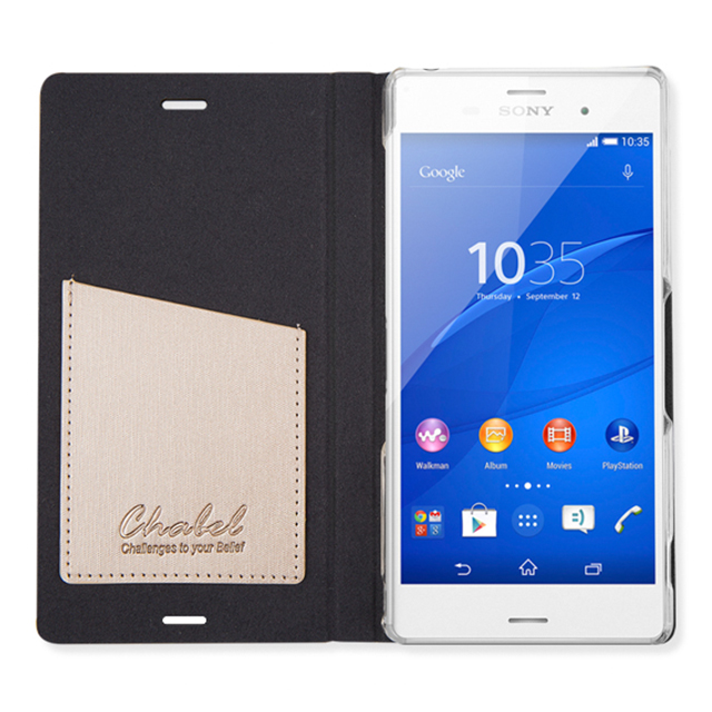 【XPERIA Z3 ケース】Metal Line Diary (ブラック)goods_nameサブ画像