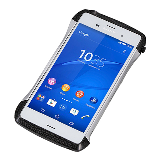 【XPERIA Z3 ケース】CLEAVE Hybrid Bumper Carbon＆Silverサブ画像