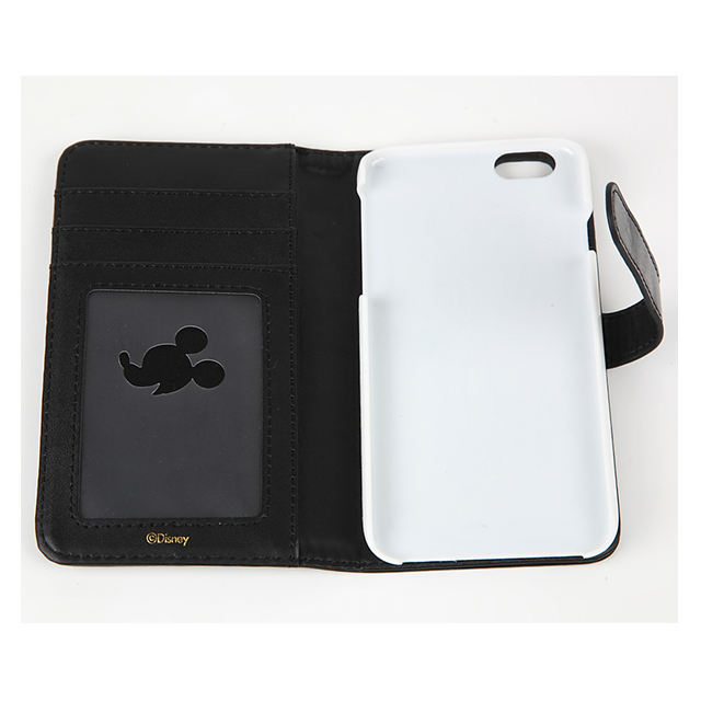 【iPhone6s/6 ケース】石付きエンボスBOOKケース (ミッキー/黒)goods_nameサブ画像