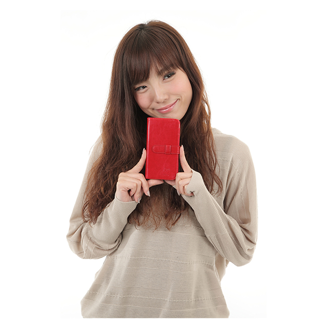 【iPhone6s/6 ケース】石付きエンボスBOOKケース (ミニー/赤)goods_nameサブ画像