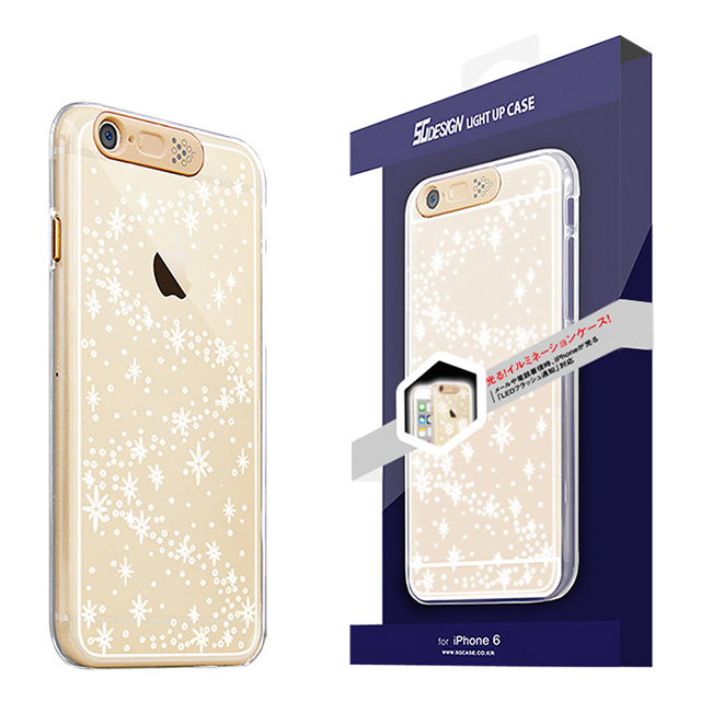 【iPhone6s/6 ケース】i-Clear イルミネーションケース Galaxy Goldサブ画像