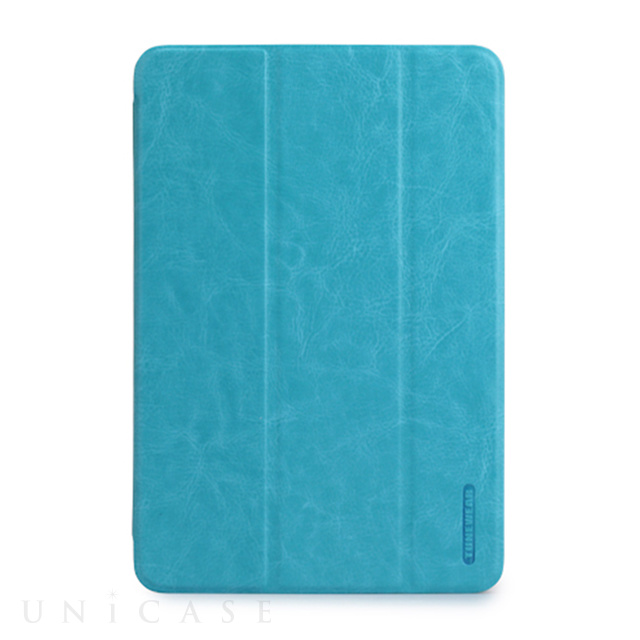 【iPad mini3/2/1 ケース】LeatherLook SHELL with Front cover for iPad mini パウダーブルー