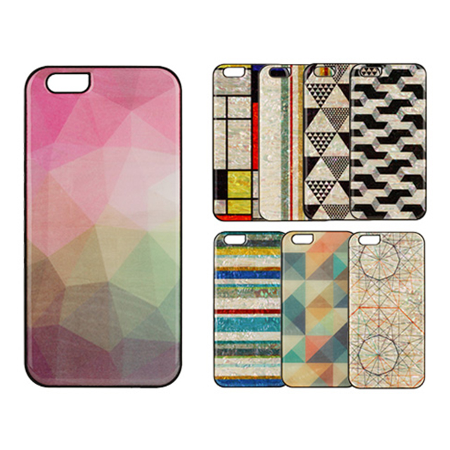 【iPhone6s/6 ケース】天然貝ケース (Mosaic/ブラックフレーム)goods_nameサブ画像