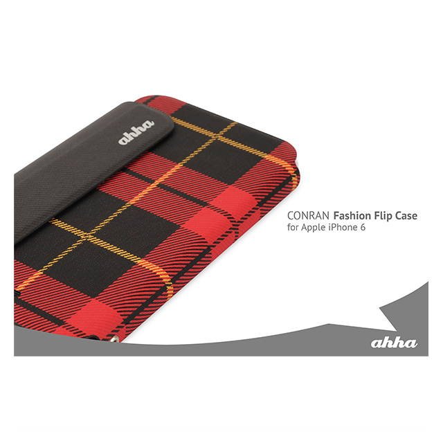 【iPhone6s/6 ケース】Fashion Flip Case CONRAN Red Checkerサブ画像