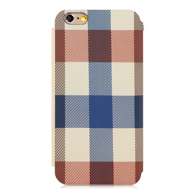 【iPhone6s Plus/6 Plus ケース】Fashion Flip Case CONRAN Creamy Checkerサブ画像