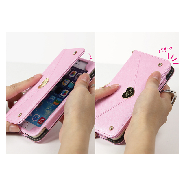 【iPhone6s/6 ケース】Heart Letter Sakura Pink/Goldサブ画像