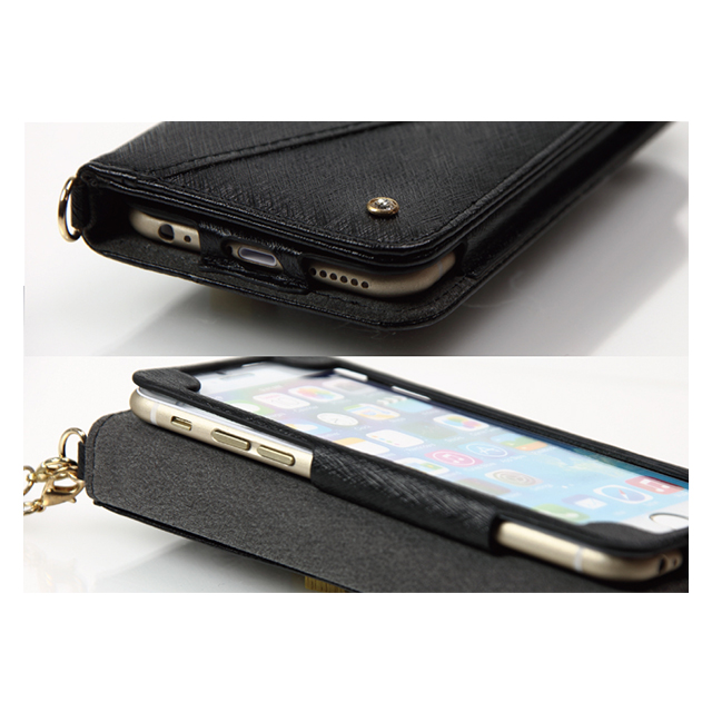 【iPhone6s/6 ケース】Heart Letter Black/Pearlサブ画像