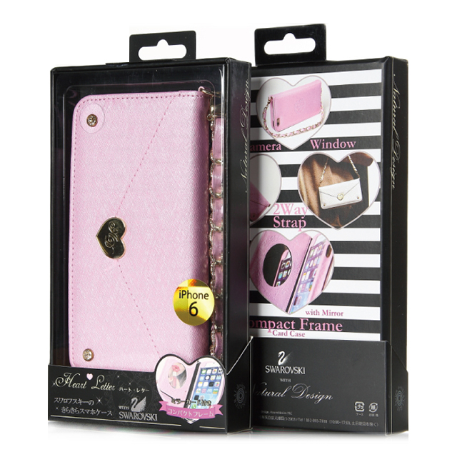 【iPhone6s/6 ケース】Heart Letter Black/Pearlサブ画像