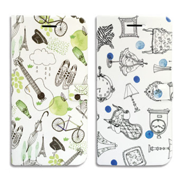 【iPhone6s Plus/6 Plus ケース】French Cafe Diary (ブルー)goods_nameサブ画像