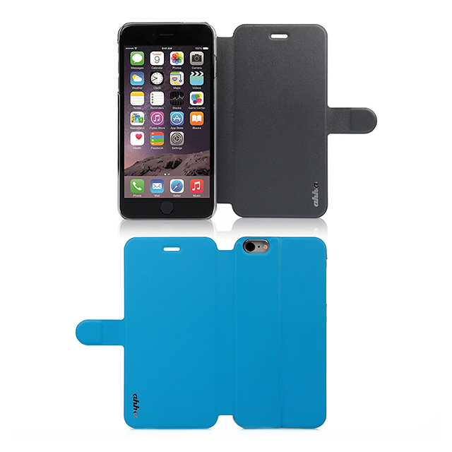 【iPhone6s/6 ケース】Dual Face Flip Case SYKES BASIC Space Grey/Ocean Blueサブ画像