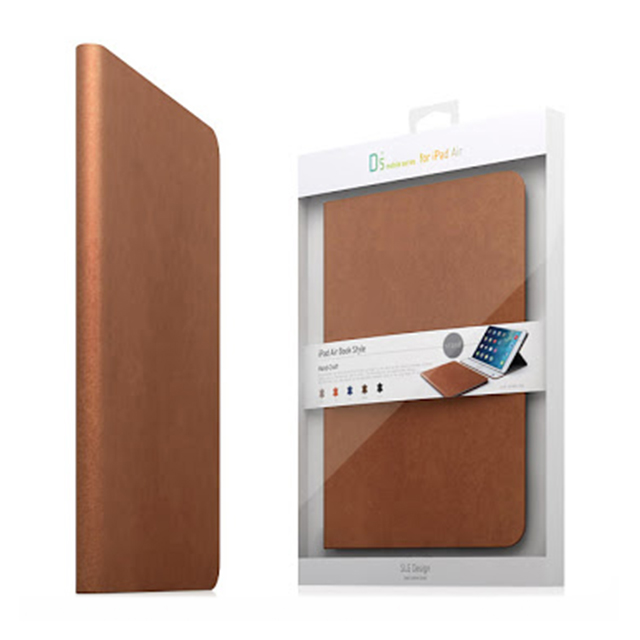 【iPad Air2 ケース】D5 Calf Skin Leather Diary タンブラウンサブ画像