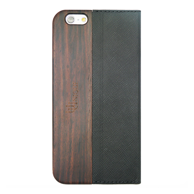 【iPhone6s/6 ケース】Wooden Case with Saffiano Texture Black/Browngoods_nameサブ画像