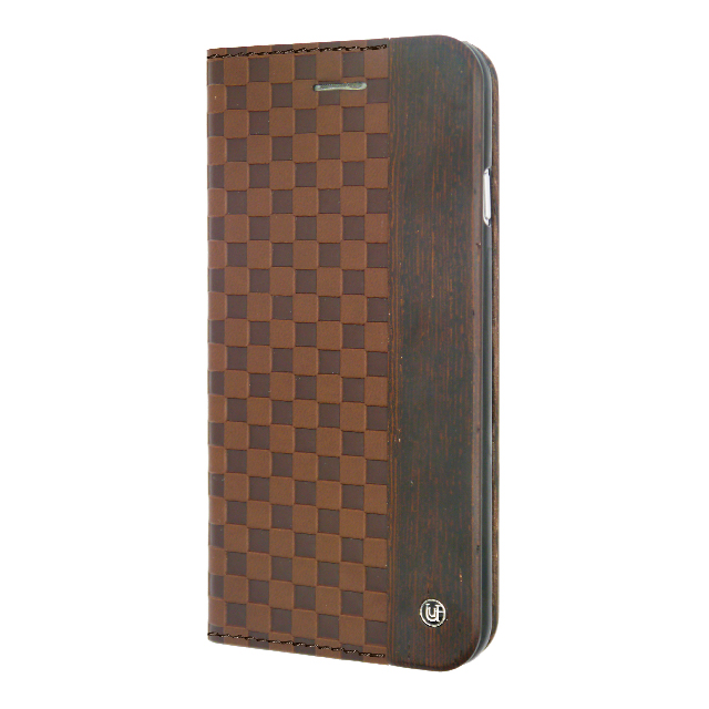 【iPhone6s/6 ケース】Wooden Case with Checker Emboss Browngoods_nameサブ画像