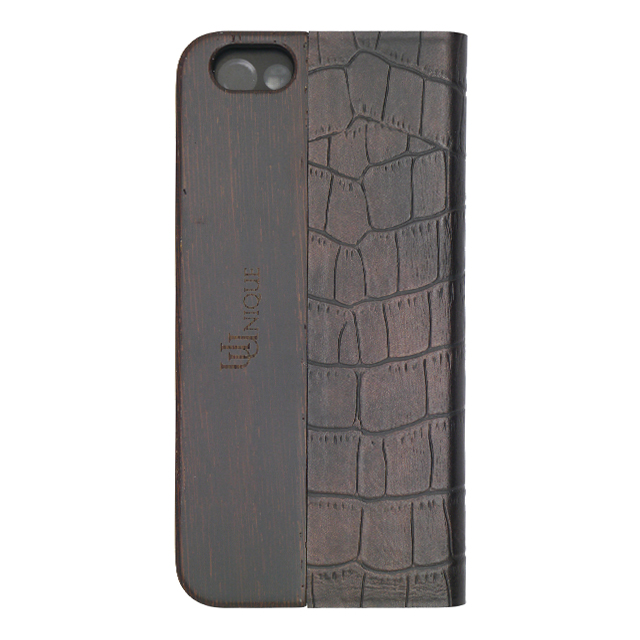 【iPhone6s/6 ケース】Wooden Case with Maxi Croc Browngoods_nameサブ画像