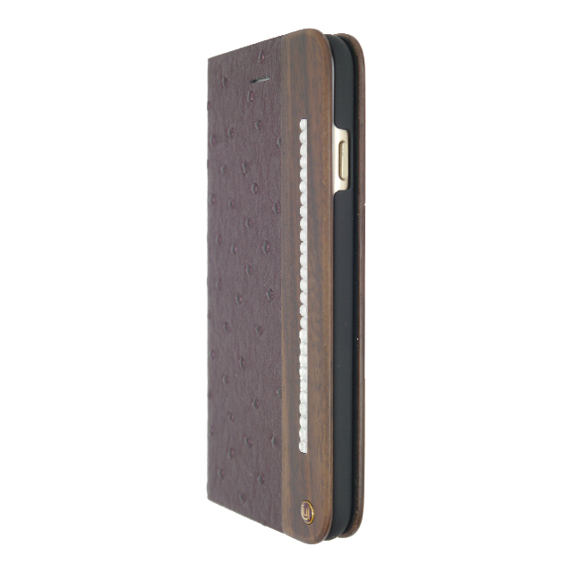 【iPhone6s/6 ケース】Wooden Case with Ostrich design Purpleサブ画像