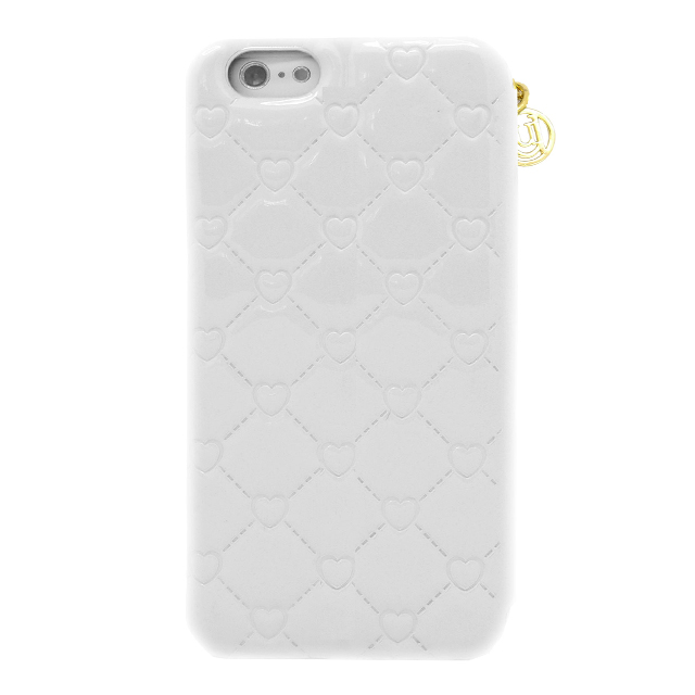 【iPhone6s/6 ケース】Heart design Patent leather Whiteサブ画像