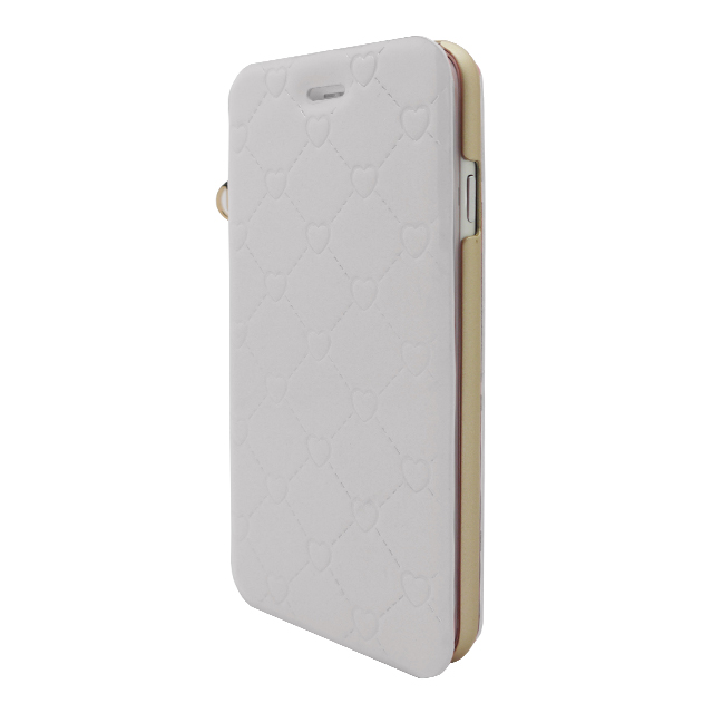 【iPhone6s/6 ケース】Heart design Patent leather Whiteサブ画像