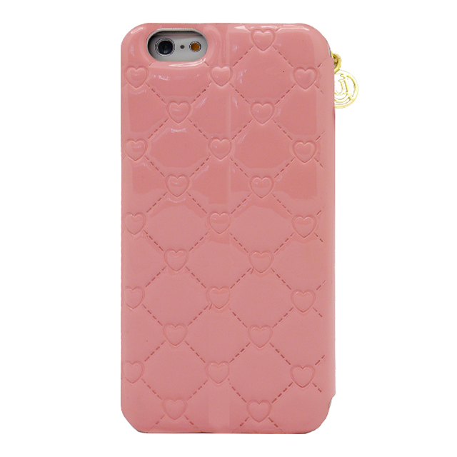 【iPhone6s/6 ケース】Heart design Patent leather Baby Pinkサブ画像