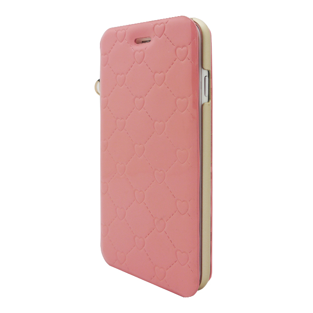 【iPhone6s/6 ケース】Heart design Patent leather Baby Pinkサブ画像