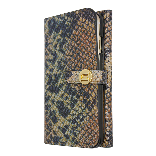 【iPhone6s/6 ケース】Luxe Exotic Female Wallet Snake (Tan)サブ画像