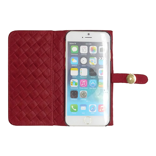 【iPhone6s/6 ケース】Luxe Exotic Female Wallet Weave (Red)サブ画像