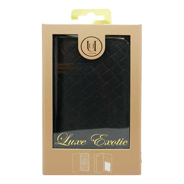 【iPhone6s Plus/6 Plus ケース】Luxe Exotic Folio Wallet Male Blackサブ画像