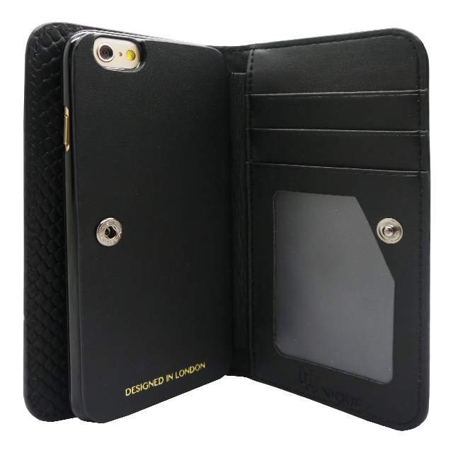 【iPhone6s Plus/6 Plus ケース】Luxe Exotic Croc Folio Wallet- Unisex/Men Blackサブ画像