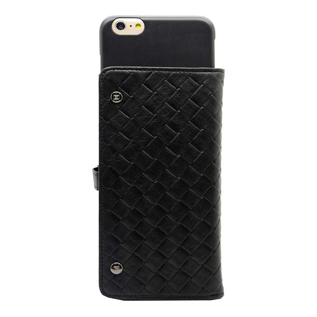 【iPhone6s Plus/6 Plus ケース】Luxe Exotic Slider Leather Wallet (Weave Black)サブ画像