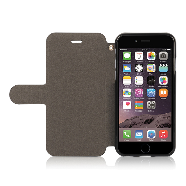 【iPhone6s Plus/6 Plus ケース】Flip Case RUBBER Stealth  Blackサブ画像