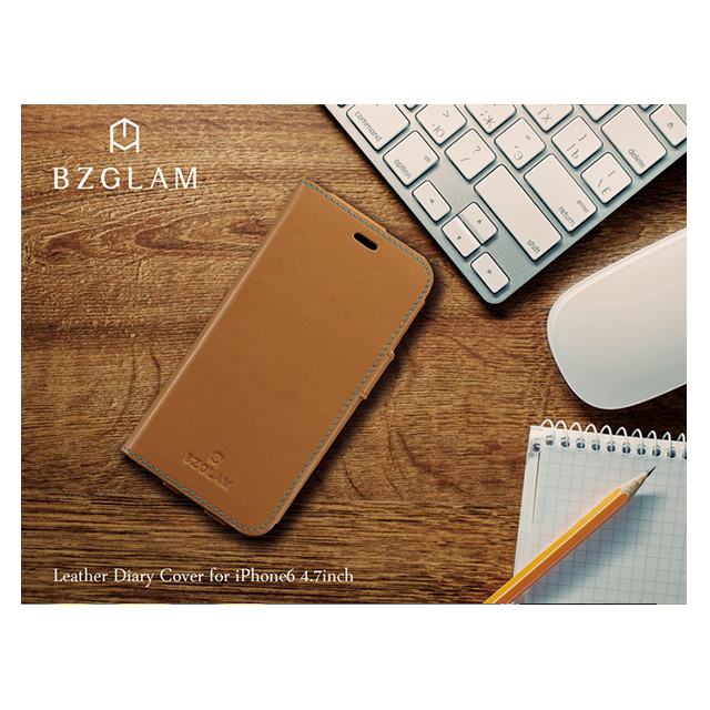 【iPhone6s/6 ケース】BZGLAM レザーダイヤリーカバー ブラックgoods_nameサブ画像