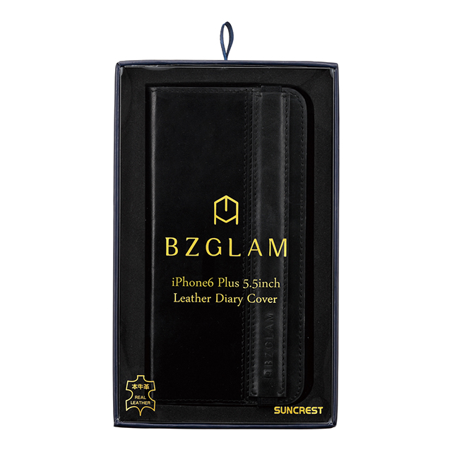 【iPhone6s Plus/6 Plus ケース】BZGLAM レザーダイヤリーカバー ブラックgoods_nameサブ画像