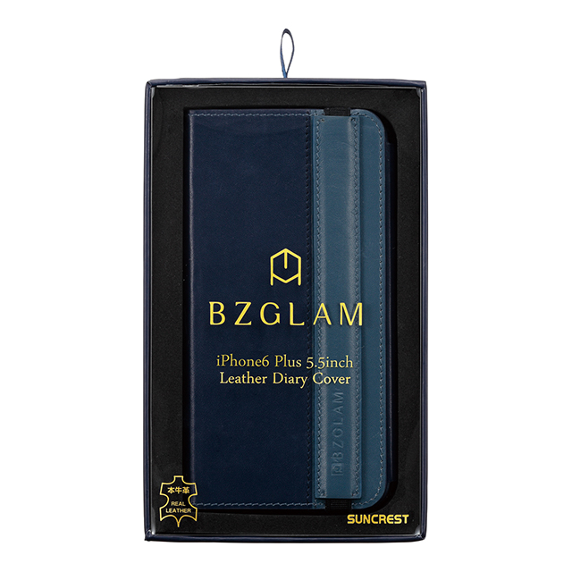 【iPhone6s Plus/6 Plus ケース】BZGLAM レザーダイヤリーカバー ネイビーサブ画像