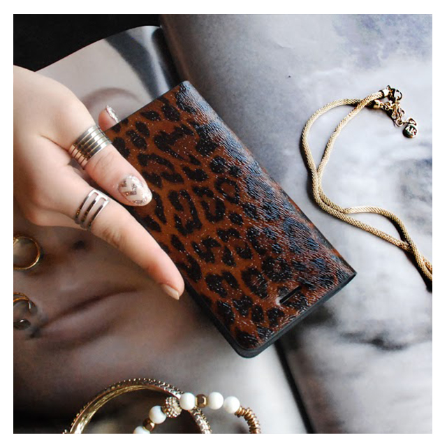 【iPhone6s/6 ケース】Leopard Diary (ブラウン)goods_nameサブ画像