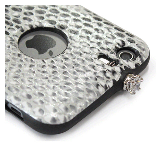 【iPhone6 ケース】TWINKLE-i6 NATURAL LEATHER SNAKE SKIN (シルバー)サブ画像