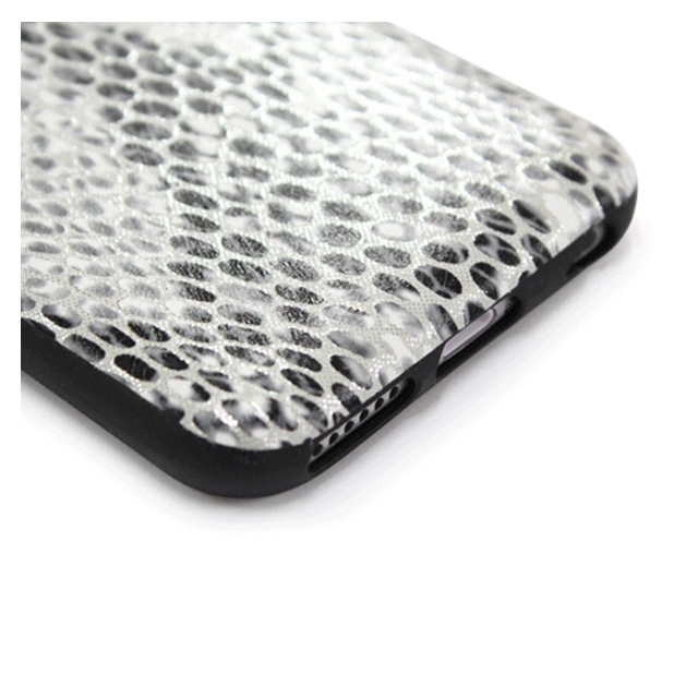 【iPhone6 ケース】TWINKLE-i6 NATURAL LEATHER SNAKE SKIN (シルバー)サブ画像