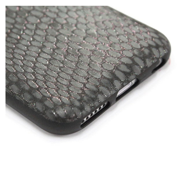 【iPhone6 ケース】TWINKLE-i6 NATURAL LEATHER SNAKE SKIN (スペースグレー)サブ画像