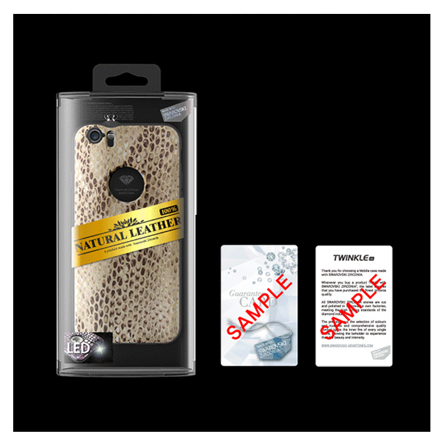 【iPhone6 ケース】TWINKLE-i6 NATURAL LEATHER SNAKE SKIN (スペースグレー)goods_nameサブ画像