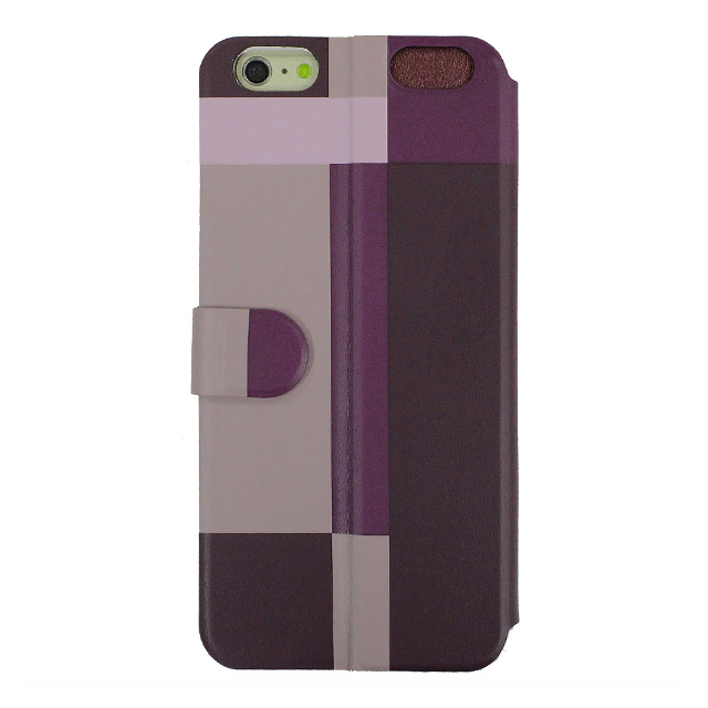 【iPhone6s Plus/6 Plus ケース】Dual Face Flip Case SYKES MIX Purple Checker/Metallic Redgoods_nameサブ画像