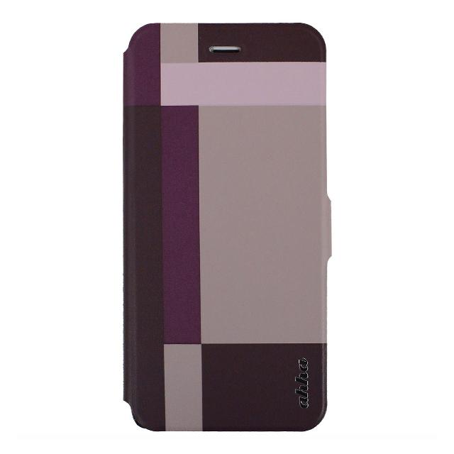 【iPhone6s Plus/6 Plus ケース】Dual Face Flip Case SYKES MIX Purple Checker/Metallic Redサブ画像