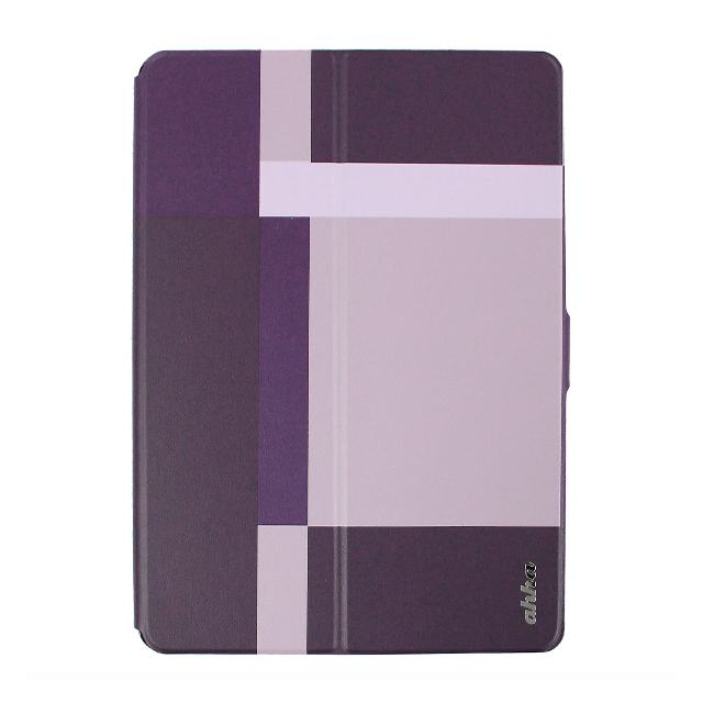 【iPad Air2 ケース】Dual Face Flip Case SYKES MIX Purple Checker/Metallic Redgoods_nameサブ画像