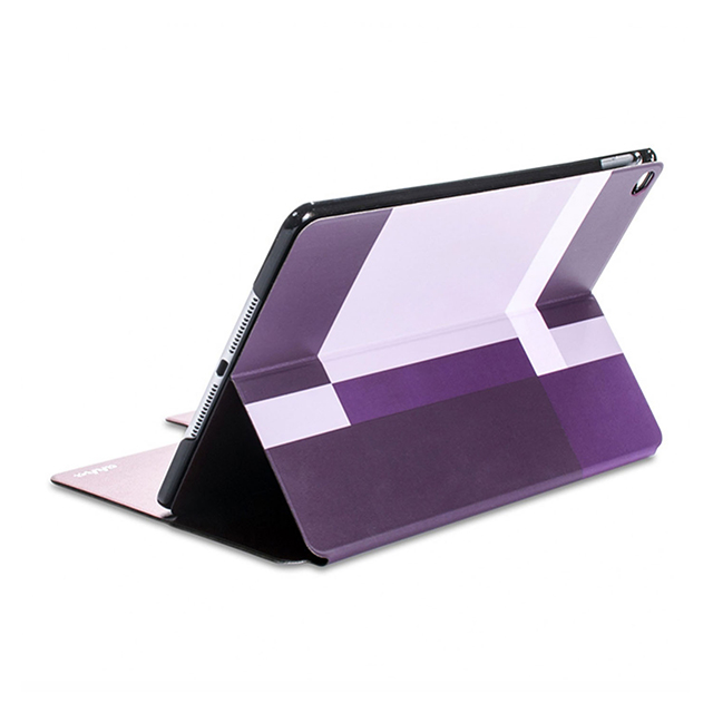 【iPad Air2 ケース】Dual Face Flip Case SYKES MIX Purple Checker/Metallic Redサブ画像