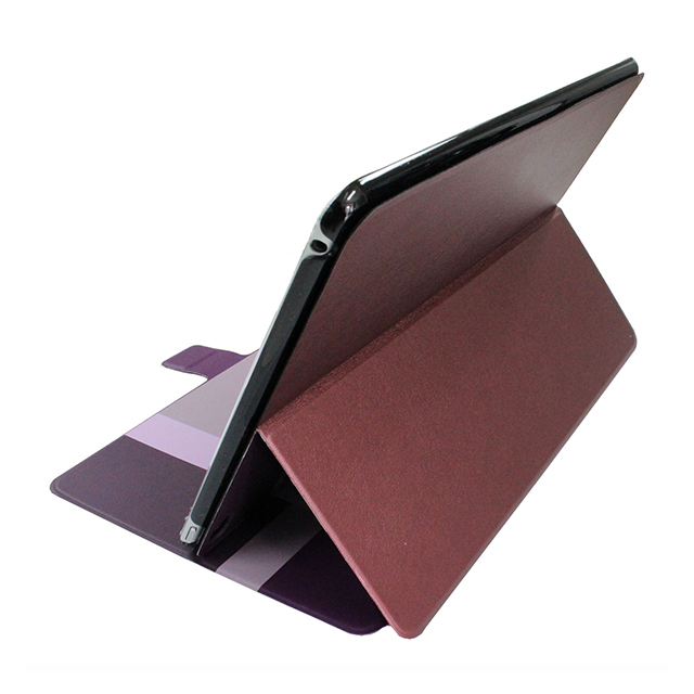 【iPad Air2 ケース】Dual Face Flip Case SYKES MIX Purple Checker/Metallic Redサブ画像