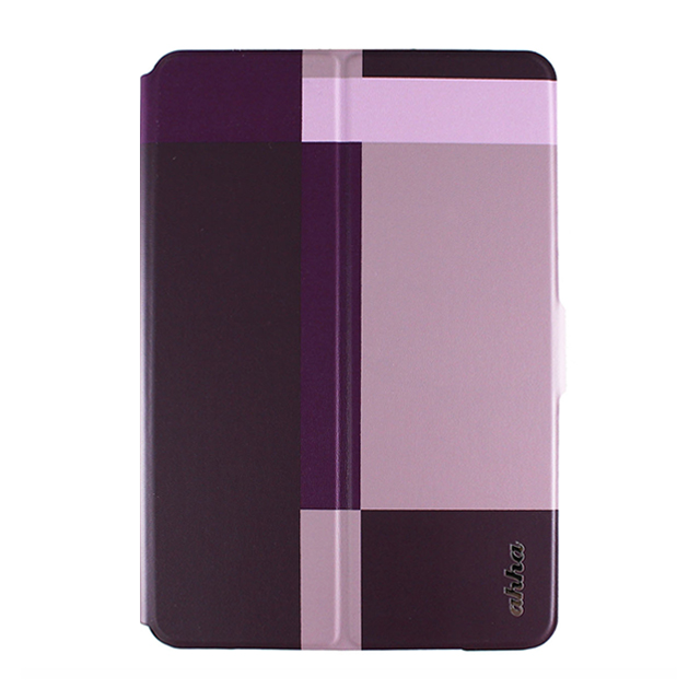 【iPad mini3/2/1 ケース】Dual Face Flip Case SYKES MIX Purple Checker/Metallic Redgoods_nameサブ画像